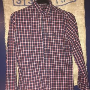 Striped heavy cotton button down